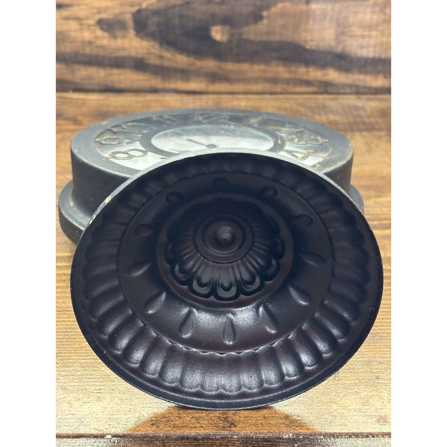 Small Metal Faux Antique Mantel Clock