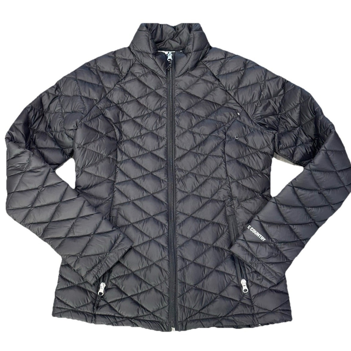 Free Country Puffer Jacket Womens Size Small Black Full Zip