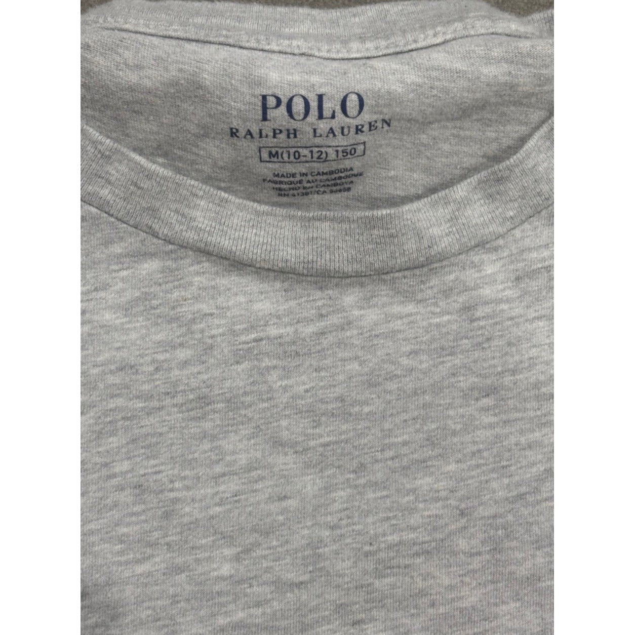 lauren ralph lauren Boys Heather Gray Long Sleeve Tshirt