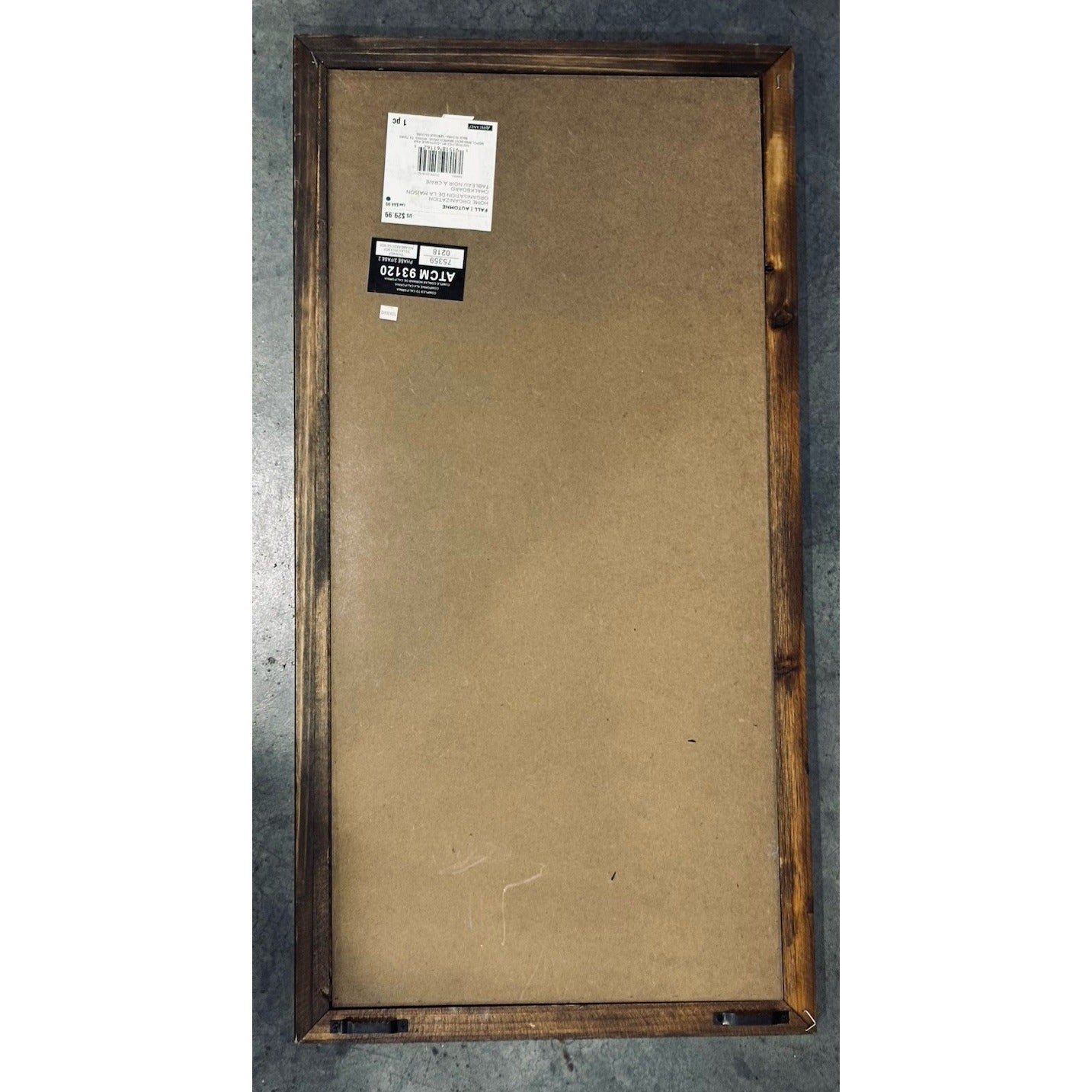 Days Of The Week Slim Framed Chalkboard