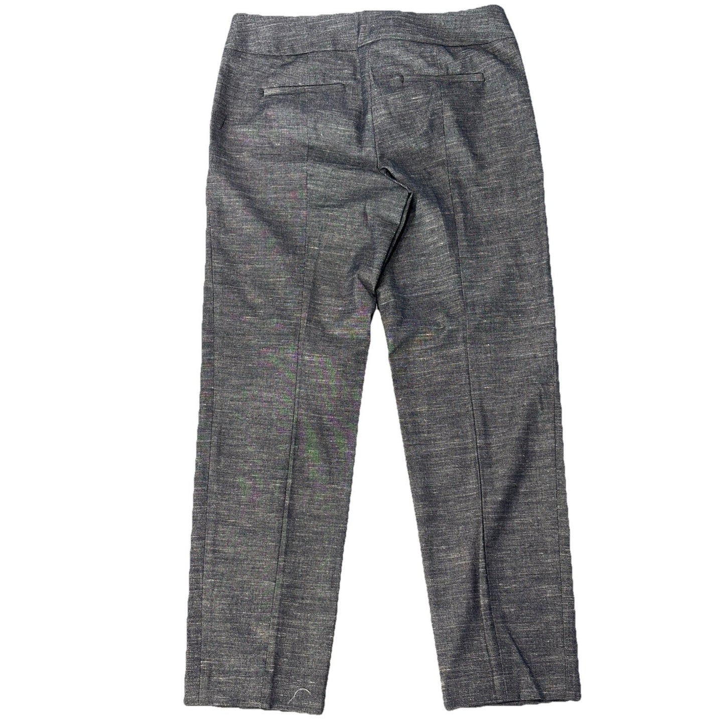 Ann Taylor LOFT Marisa Blue Blended Linen/Poly  Cropped Trouser Pants Size 4 NWT