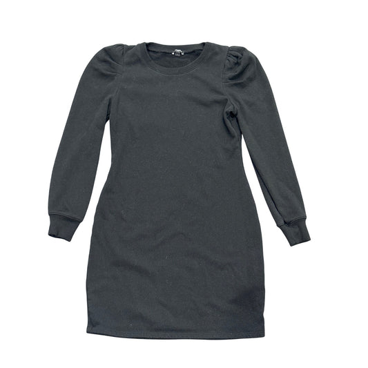 Express Black Long Sleeve Puff Shoulder Sweatshirt Dress S