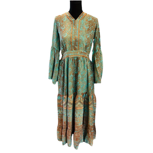 Sweet Salt Viscose  V-Neck Floral Tiered Maxi Dress Womens  Size 6