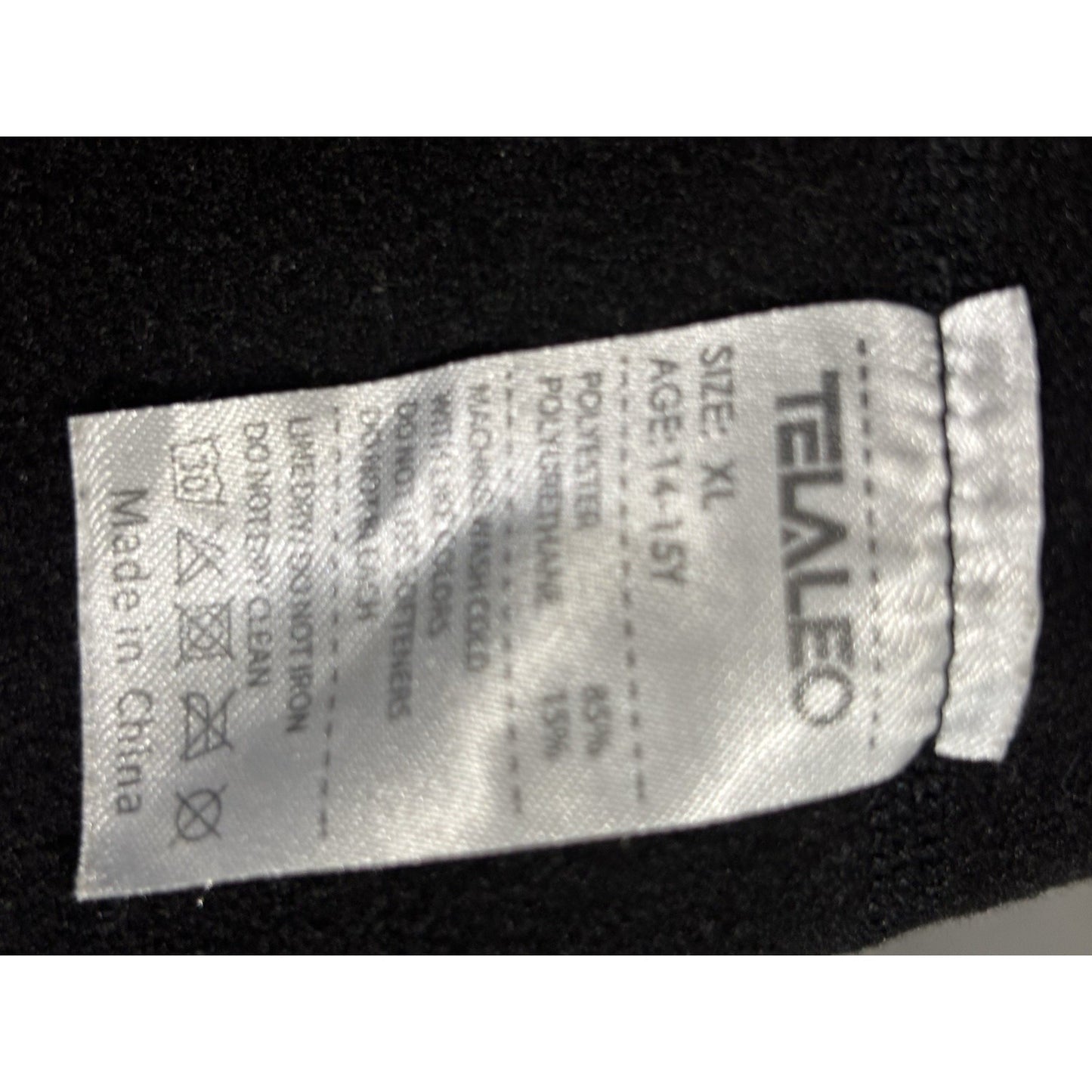 Telaleo Teen Long Sleev Black Dry Fit XL Crew Neck