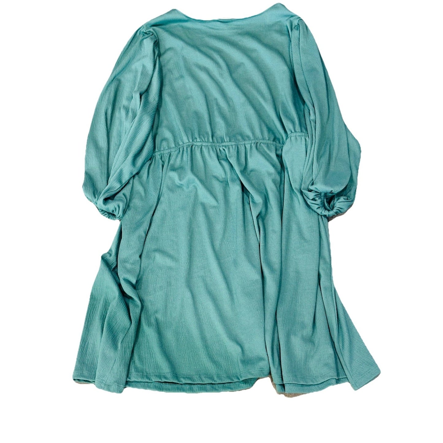 Women' Plus size Long Sleeve Knit Babydoll Dress- Ava & Viv- Green- Size: 2XL