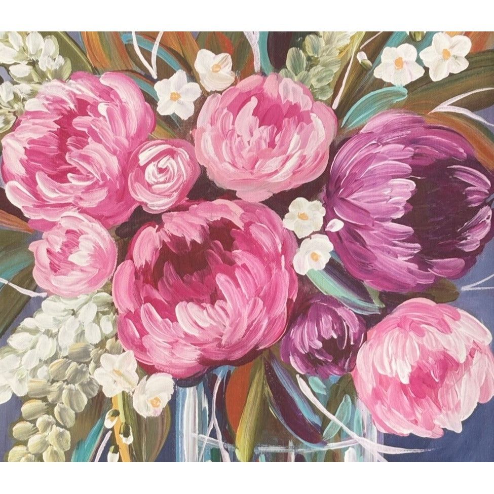 Vibrant Floral Canvas Wall Art 20 In X 20 In