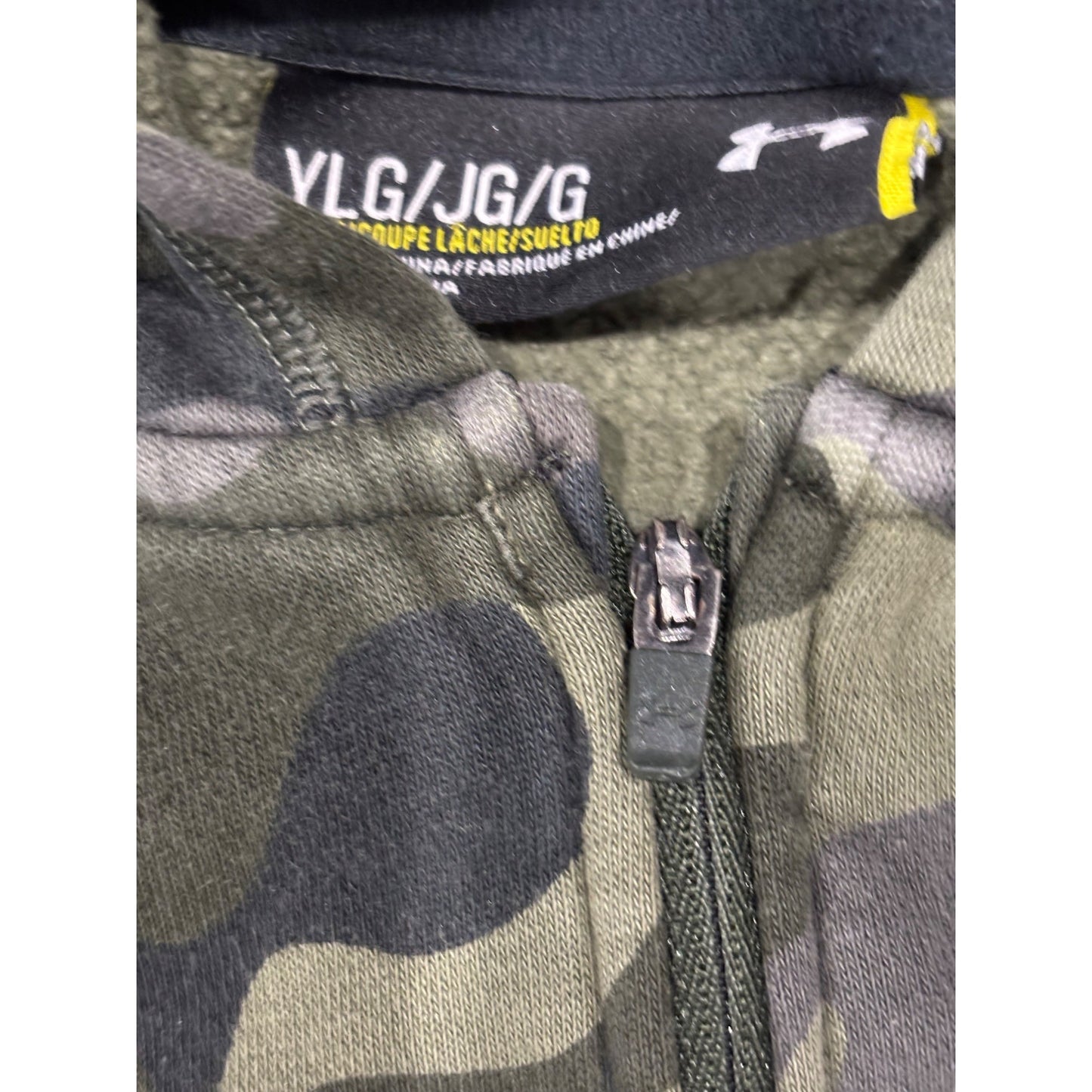 Under Armour Boys Camo Half-Zip Hoodie Large