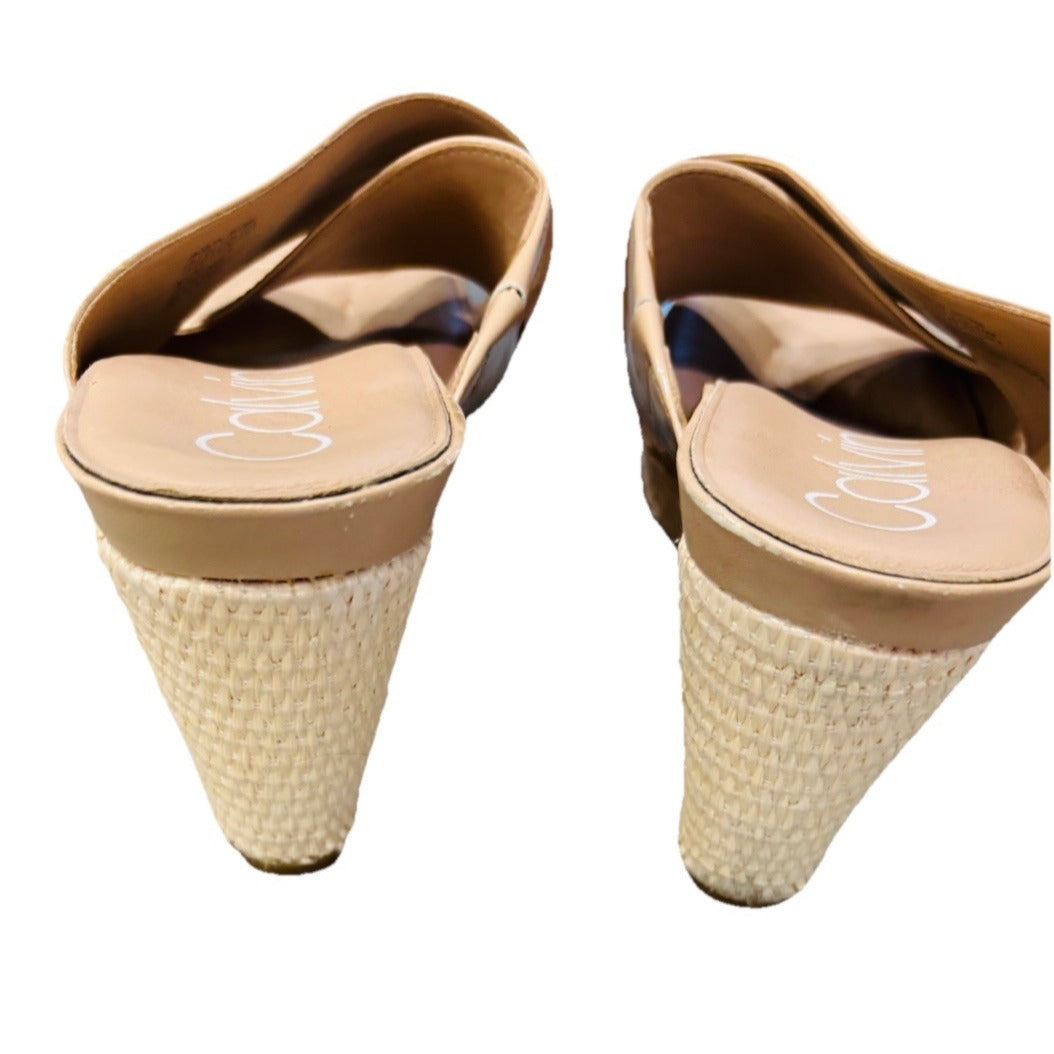 Calvin Jacolyn Wedge Sandal Size 6.5