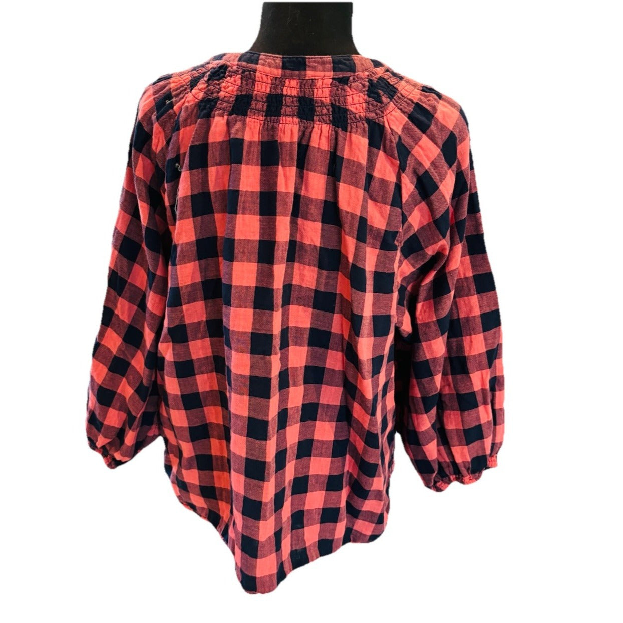 Time and Tru Women's Button Down Top with Puff Sleeves size XL