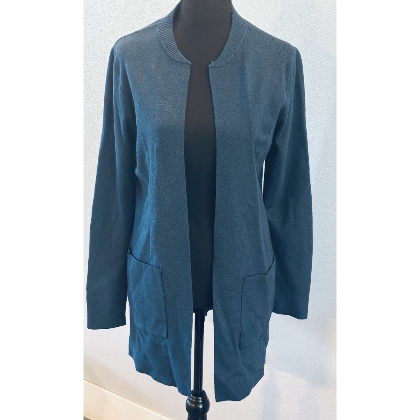 Teal Blue Long Cardigan Size Medium