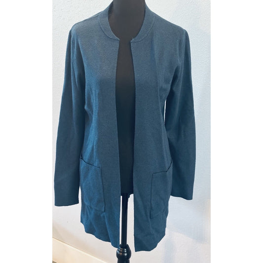 Teal Blue Long Cardigan Size Medium