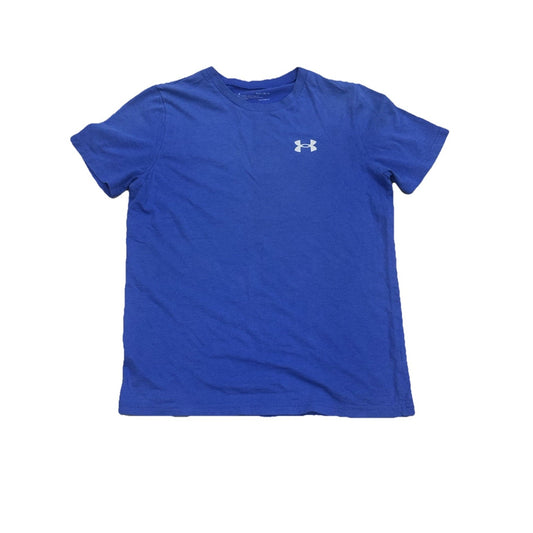 Under Armour Blue Boys Short Sleeve Shirt Size Large