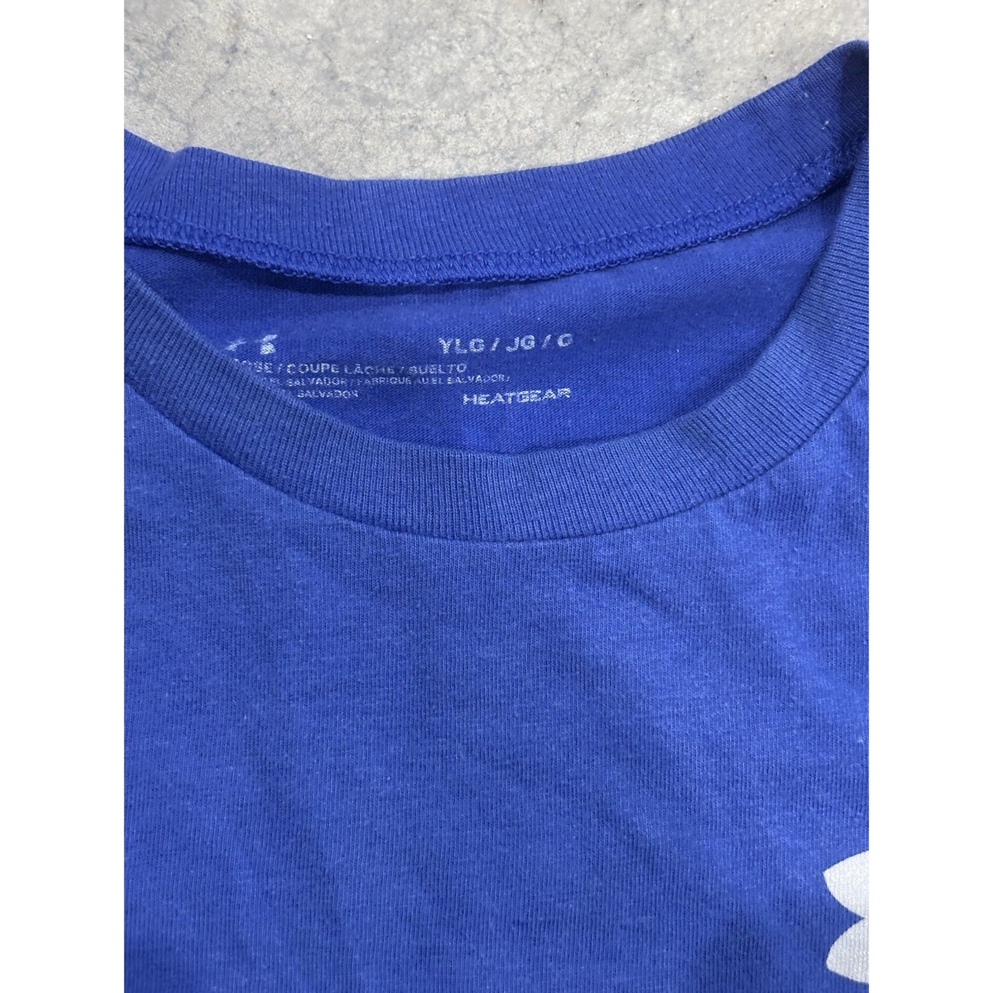 Under Armour Blue Boys Short Sleeve Shirt Size Large