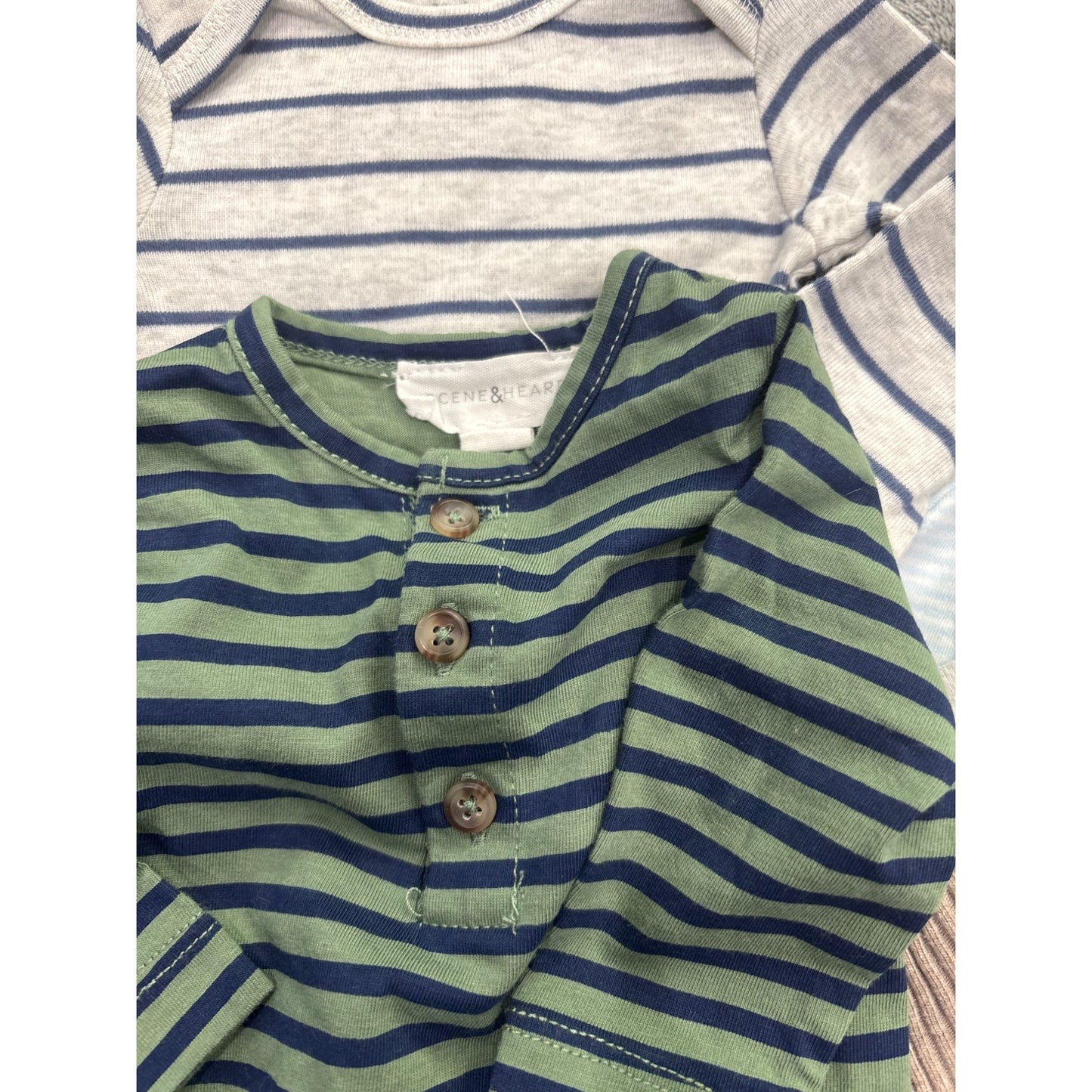 Baby Boy Clothing Set Size 0-6M Duck & Duck Goose and Scene and Heard Elephant & Stripes