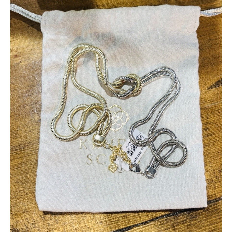 Kendra Scott Annie Knot Necklace In Gold And Silver NWT