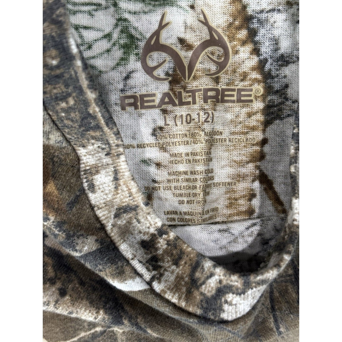 Real Tree Scent Control Boys L Camo Top Hunters
