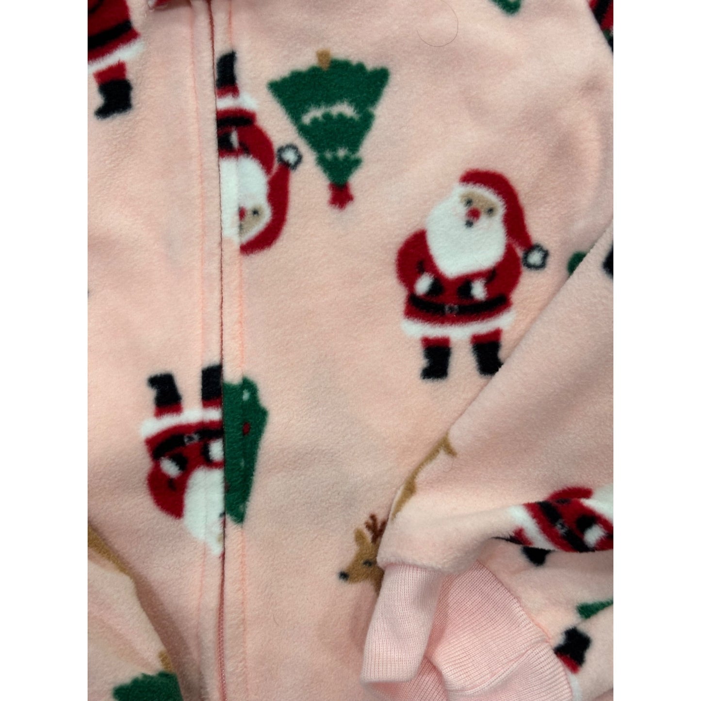 Baby Fleece Footed Pajamas With Santa & Reindeer Pattern Size 4T  Child Of Mine By Carters
