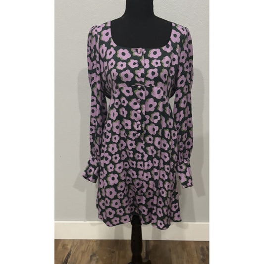 Kate Spade Flaire Flora Fluid Mini Dress Deep Spruce 6