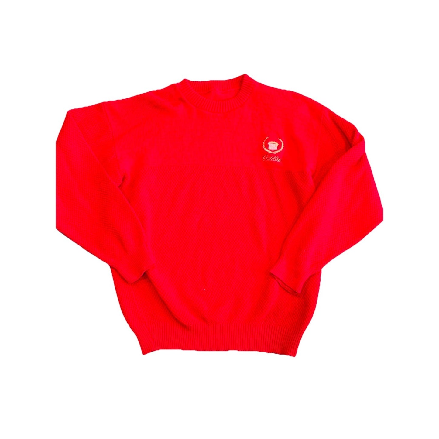 Y2K Cadillac Sweater Red Woman’s Size Large