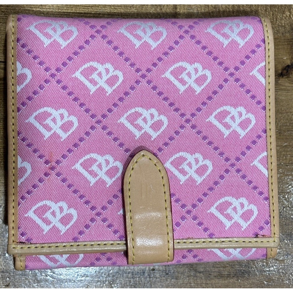 Dooney and Bourke Wallet Pink And Purple Canvas NWT