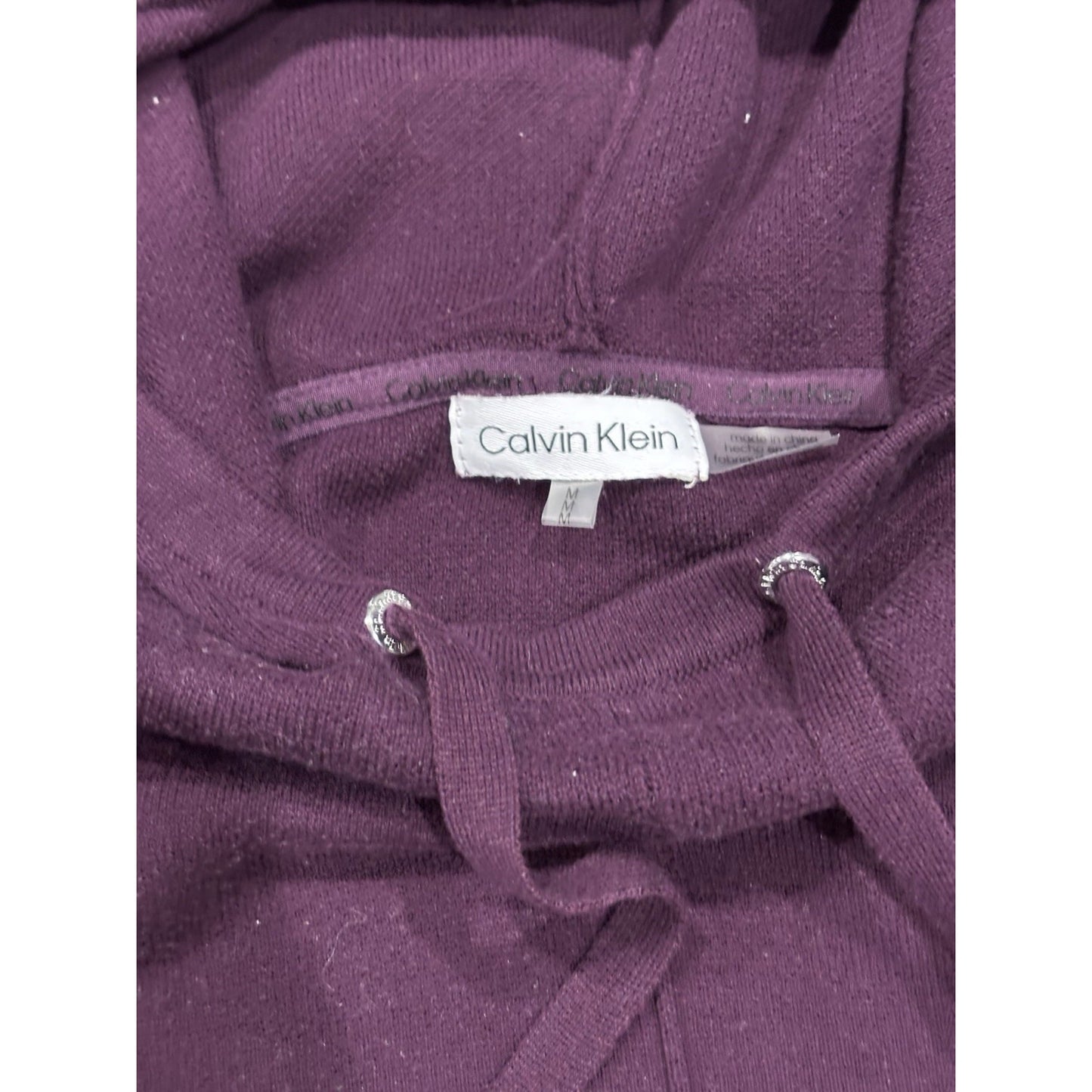 Calvin Klein Maroon Purple Sweater Hoodie Size Medium