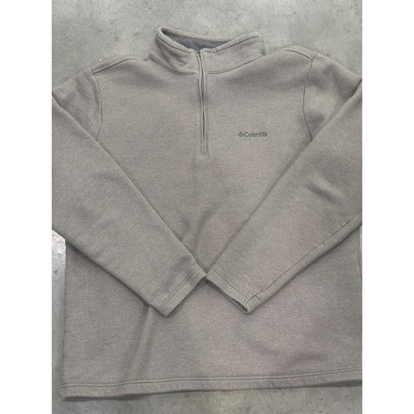 Columbia Sportswear Co. Mens Half-Zip Fleece Pullover Sweater Size XL Beige