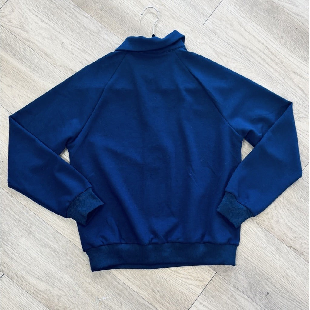 Pretty Garden Collared Sweatshirt Navy Size Small