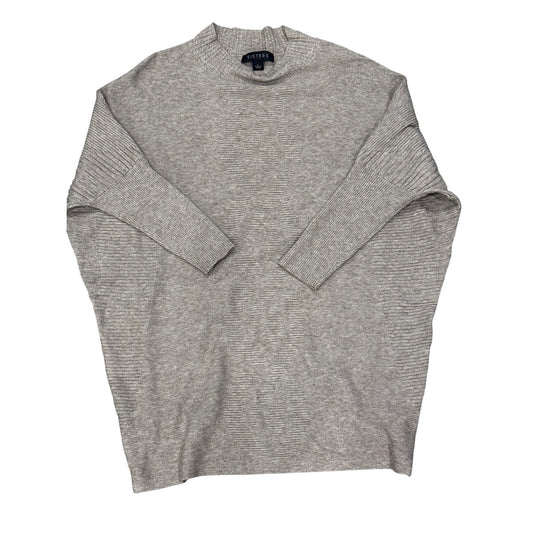 Sisters Soft Gray Ribbed Oversized Knit Sweater Womens Cozy Chic Size L