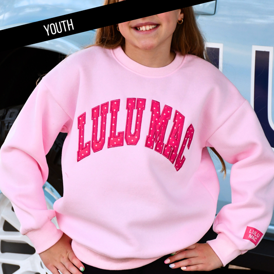 LuLu Mac Light Pink/Hot Pink Polka Dot- Stitch
