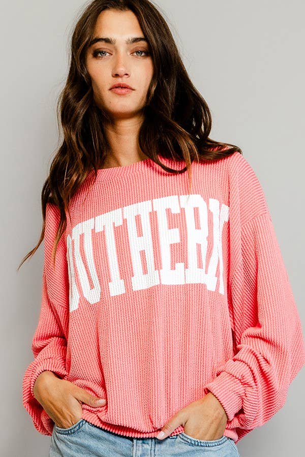 T1770L 'SOUTHERN' Comfy Oversize Graphic Sweatshirt, Gameday