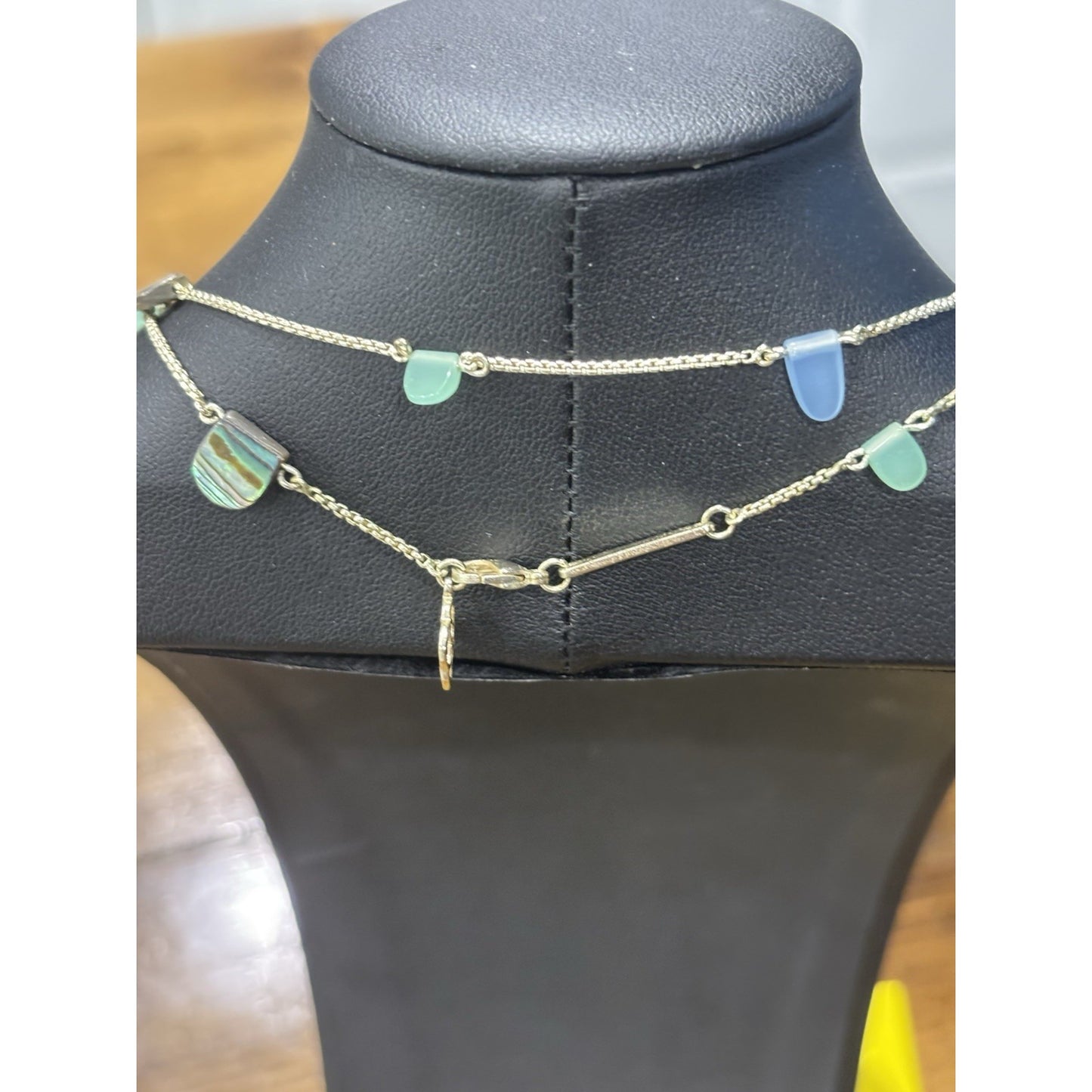Kendra Scott Gold Leola Blue Abalone Mix Necklace