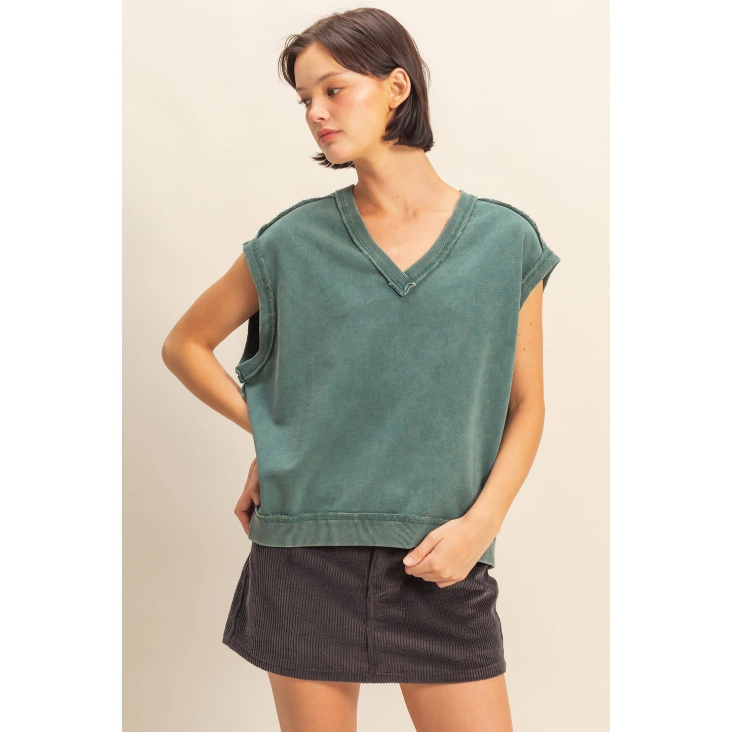 V-Neck Sleeveless Casual Vest