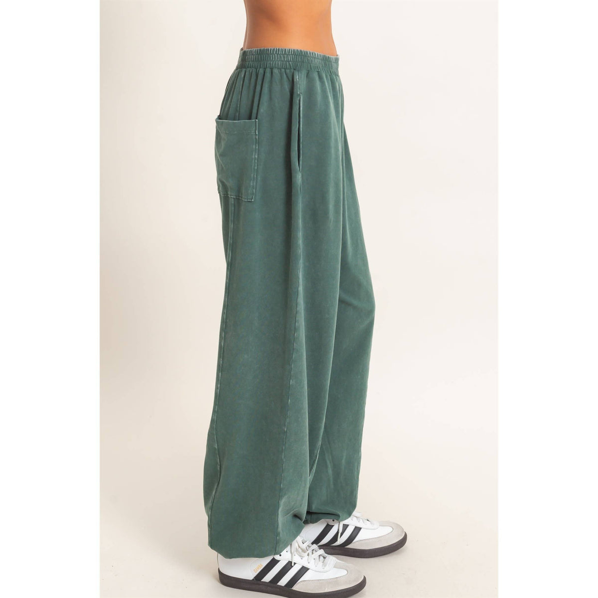 Double Zero Mineral Wash Elastic Waist Jogger Pants