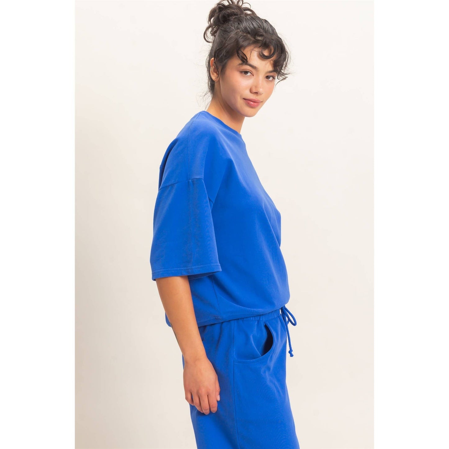 Double Zero Washed Crew Neck Short Sleeve Top