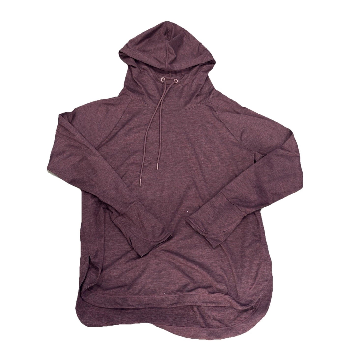 Athleta Hoodie Women’s Maroon Long Sleeve Sweatshirt Pullover High Neck Sz XL