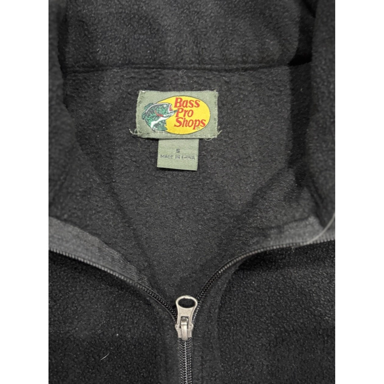 Bass Pro Shop Black Fleece Jacket Size Small