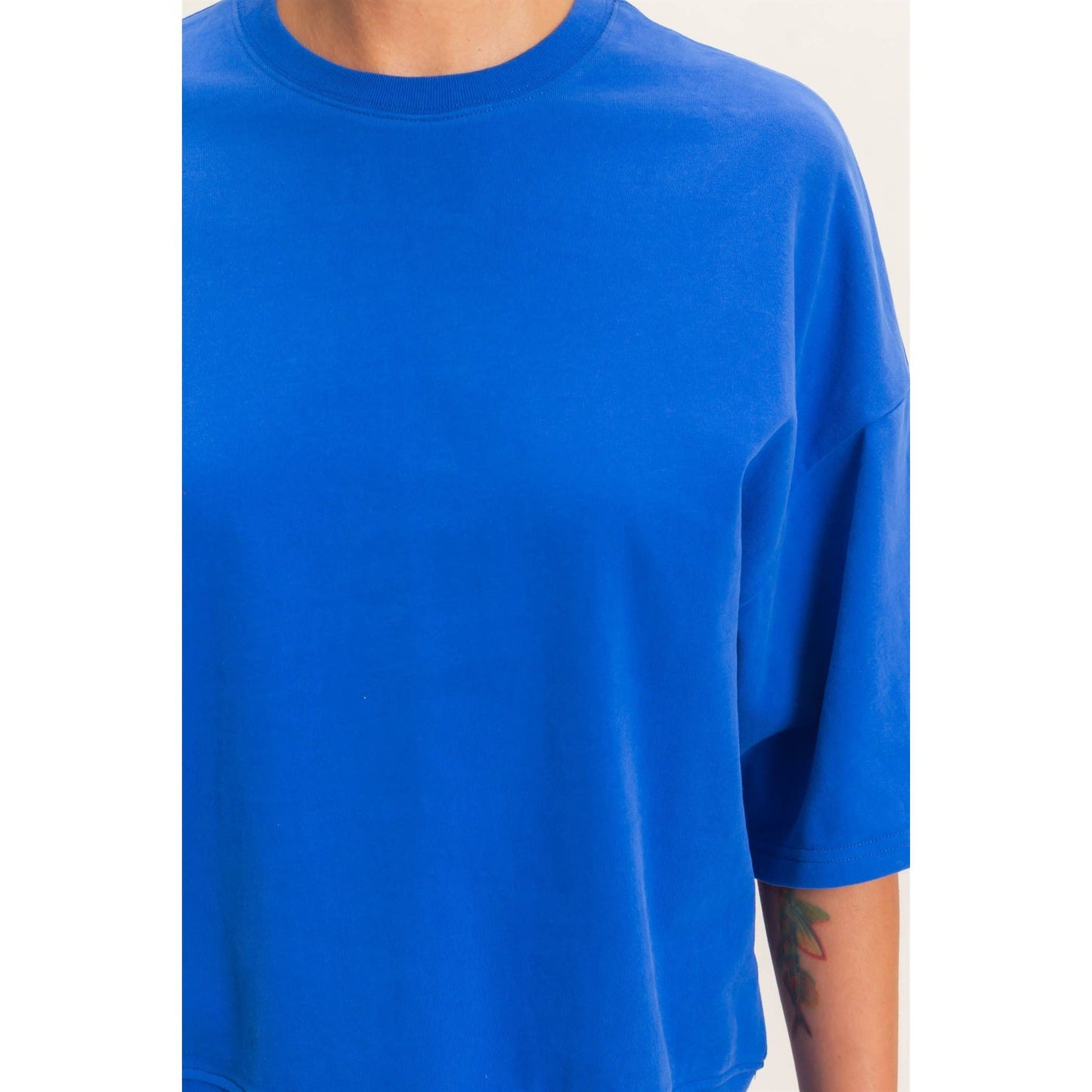 Double Zero Washed Crew Neck Short Sleeve Top