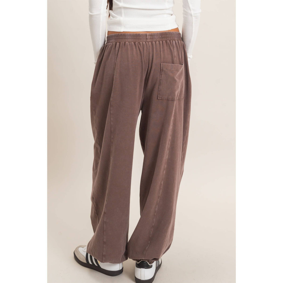 Double Zero Mineral Wash Elastic Waist Jogger Pants