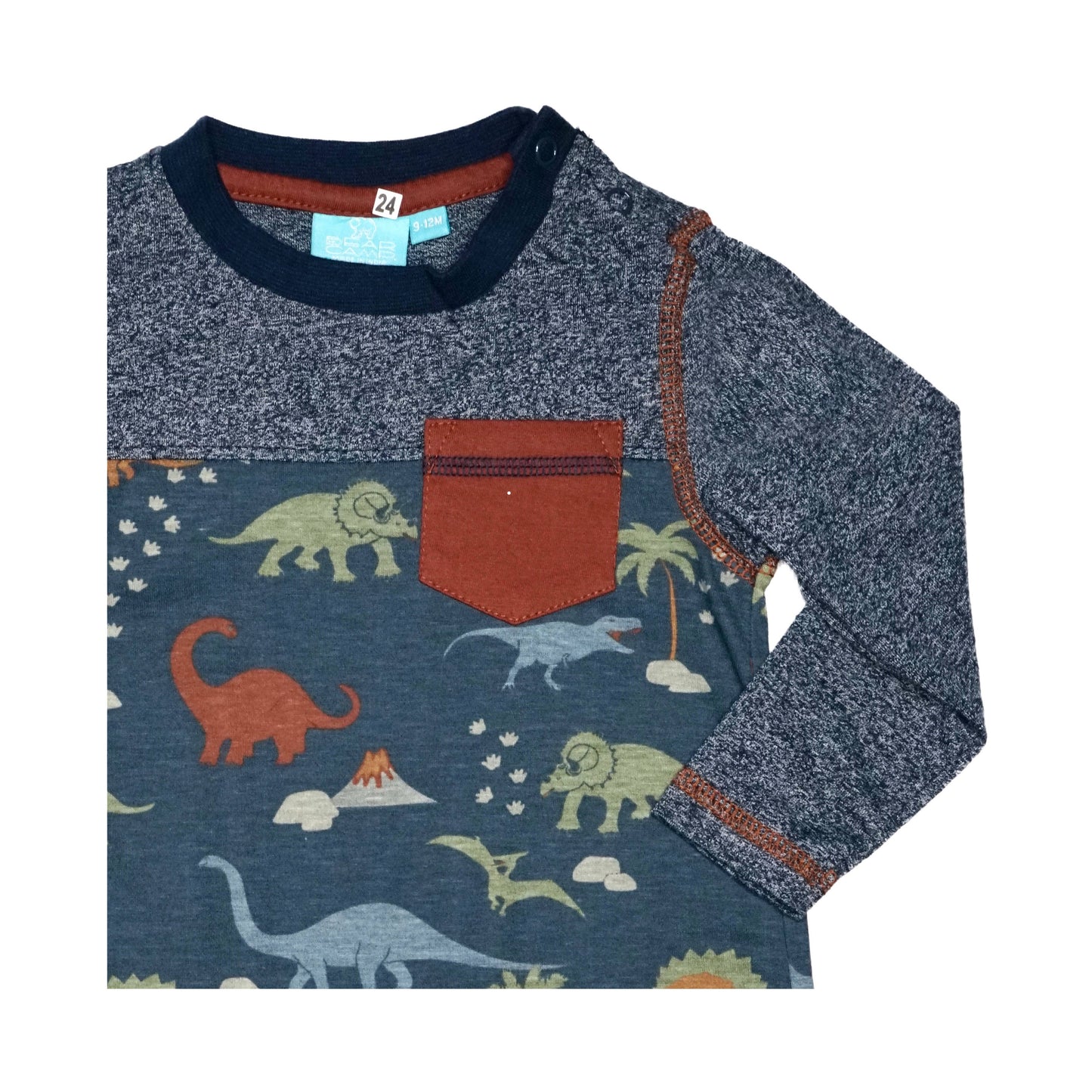Dino Pocket Romper Baby