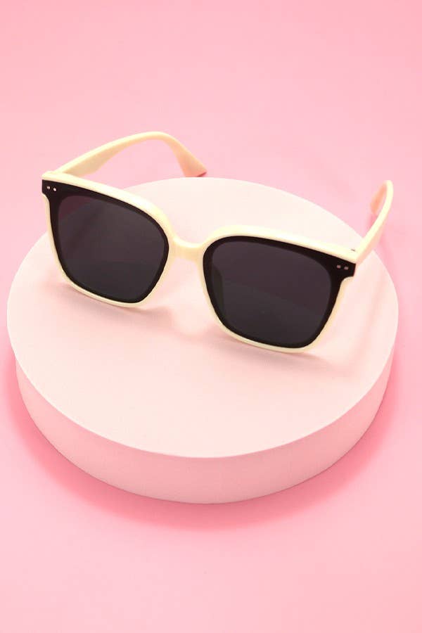 ACETATE SQUARE CATEYE SUNGLASSES