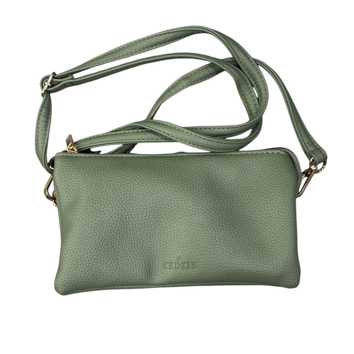 New Kedzie Crossbody Bag In Olive Green With Adjustable Strap