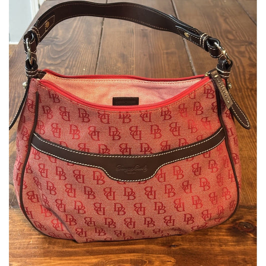 Dooney And Bourke Red Canvas Monogram Purse NWOT