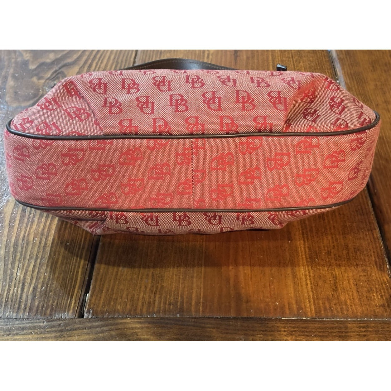 Dooney And Bourke Red Canvas Monogram Purse NWOT