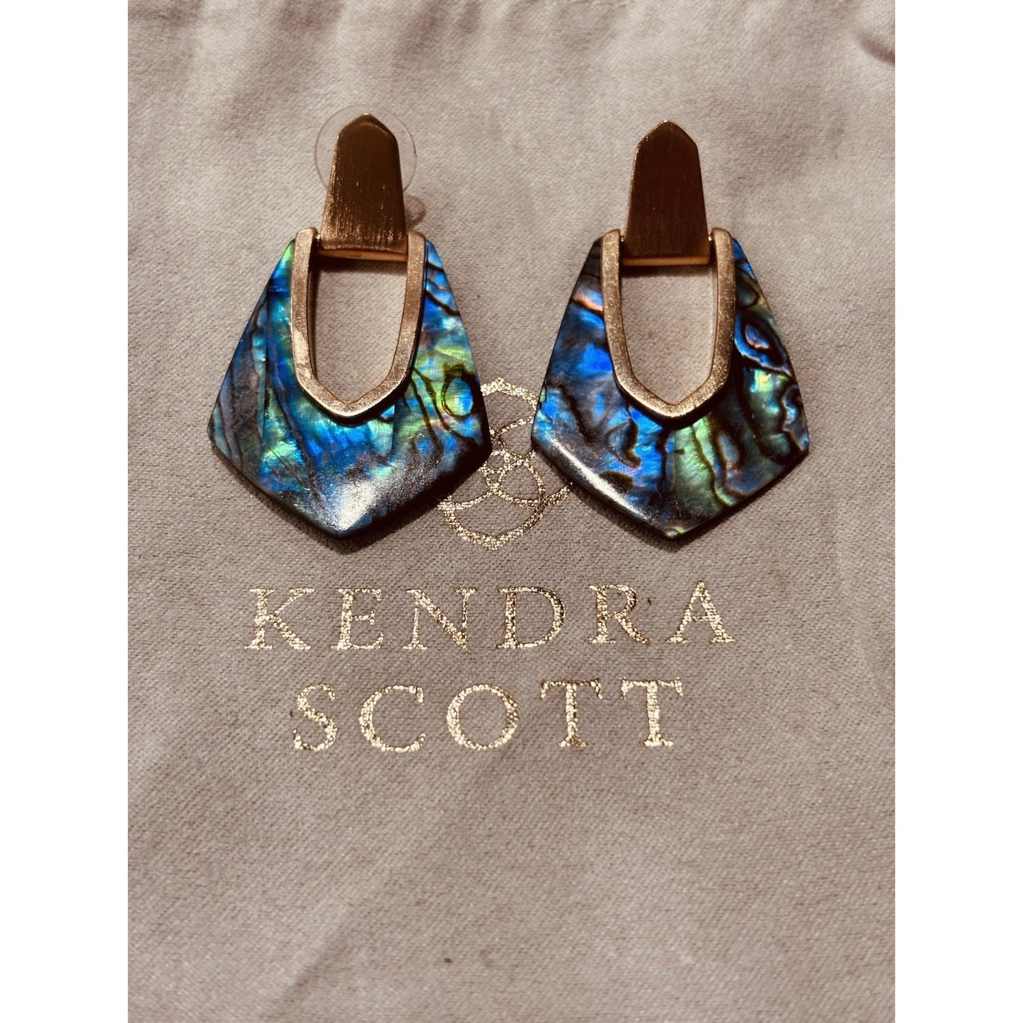 Kendra Scott Rose Gold Kensley Abalone Shell Earrings
