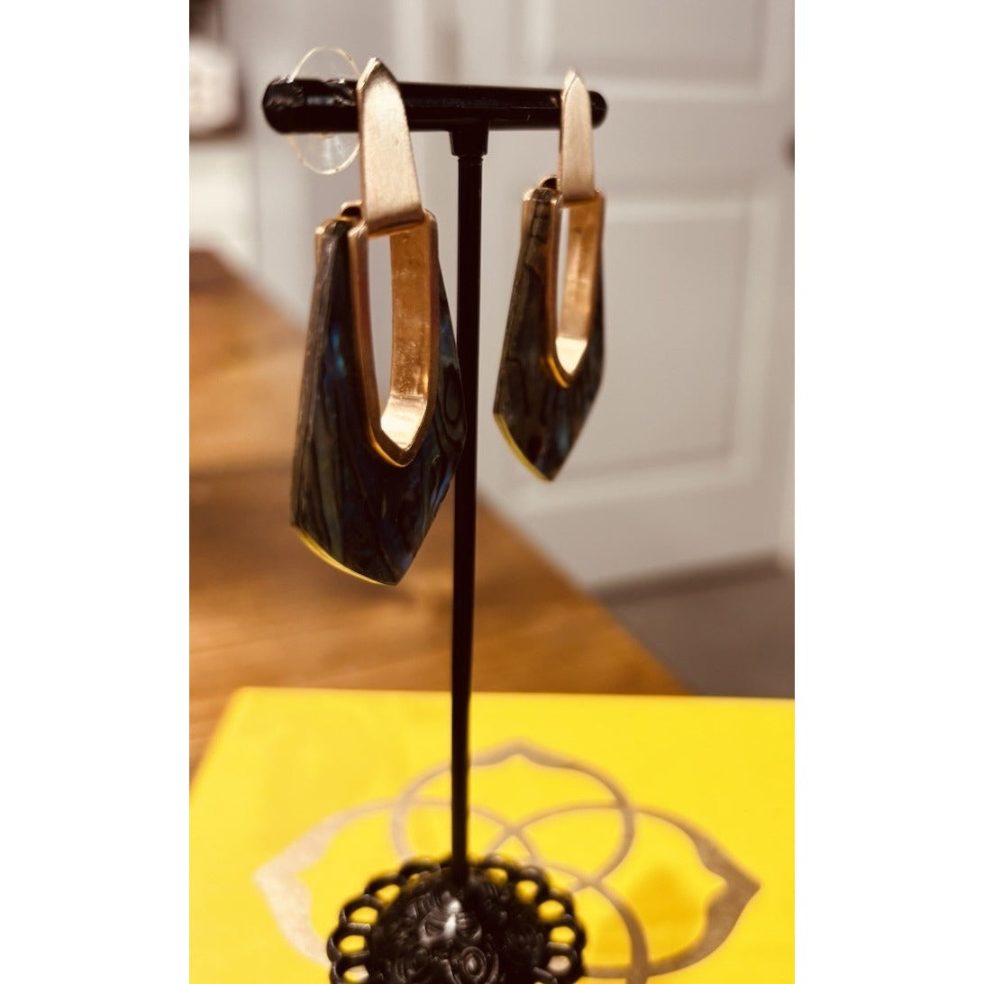 Kendra Scott Rose Gold Kensley Abalone Shell Earrings