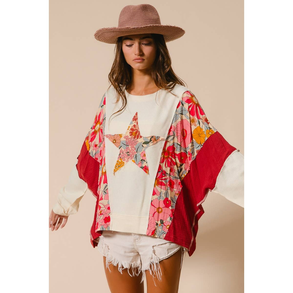 BiBi KNIT AND PRINT MIXED AND MATCH TOP