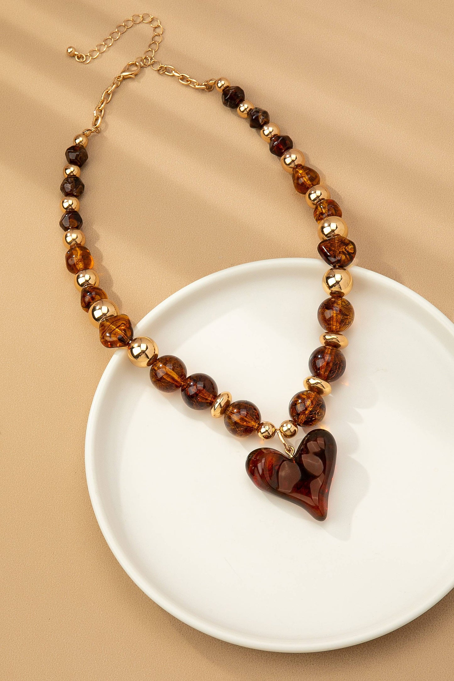 TRENDING HANDMADE CHUNKY BEADED CHARM NECKLACE | 80N92451