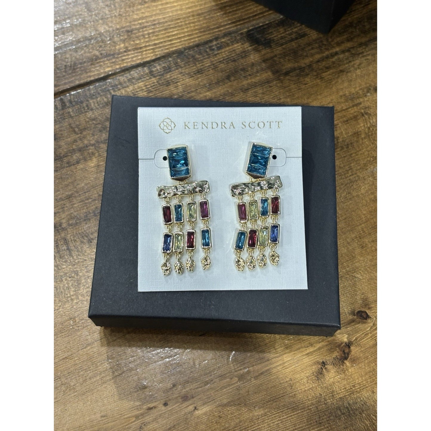 NEW Kendra ScottMulti Jewel Toned Jack Statement Earrings