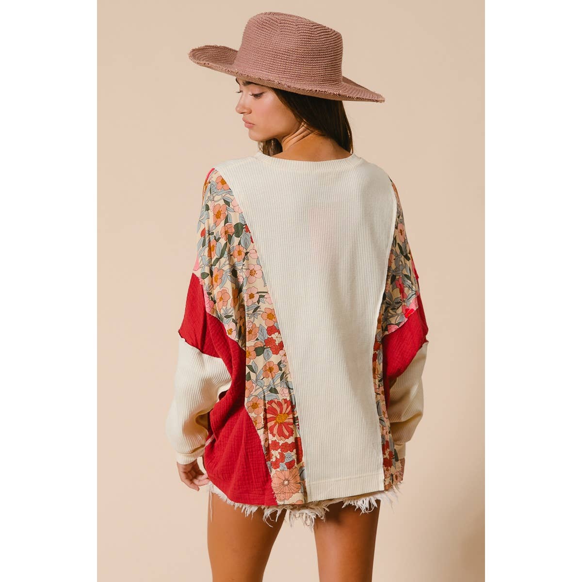 BiBi KNIT AND PRINT MIXED AND MATCH TOP