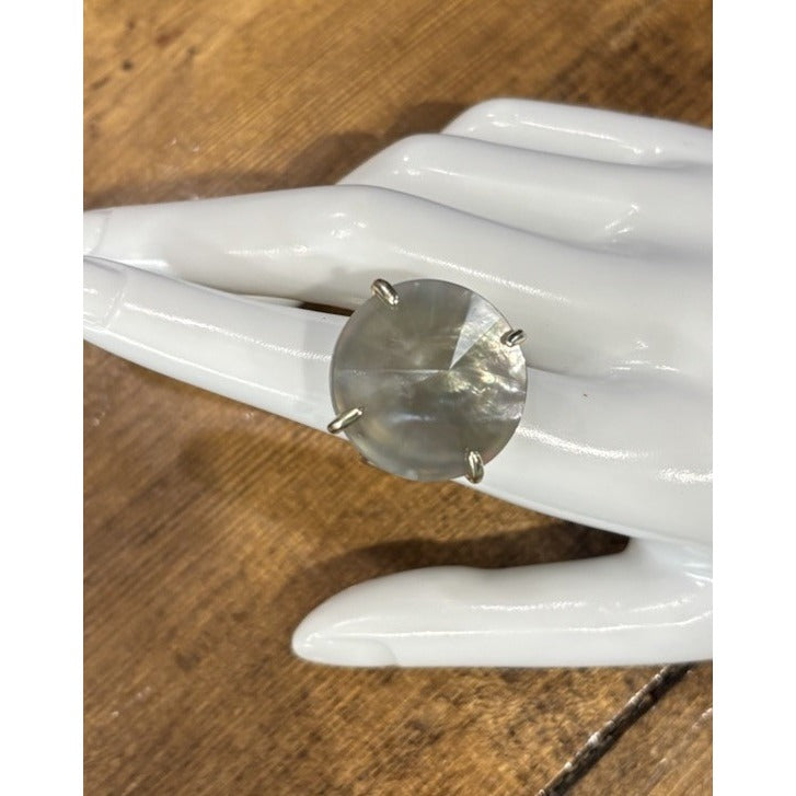 Kendra Scott Jolie Cocktail Ring In Gray Illusion Size 7